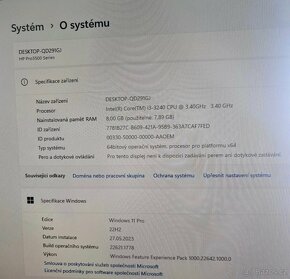 PC HP Pro3500, Intel i3-3240 CPU, 3.40GHz - 4