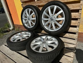 Zimní alu sada 5x112 r17 VW DIJON + pneu 205/50/17 TOP STAV - 4