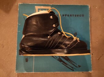 Staré celokožené lyžařské retro boty Botas Diplom - 60léta - 4