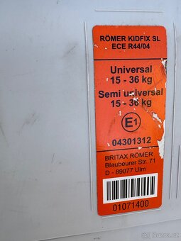 Autosedačka Britax Römer 15-36kg - 4