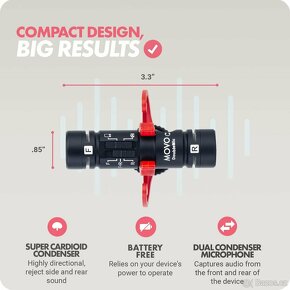 Movo DoubleMic V2 - oboustranný mikrofon - 4