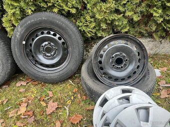 15" plechová kola Skoda 5x112 + poklice - 4