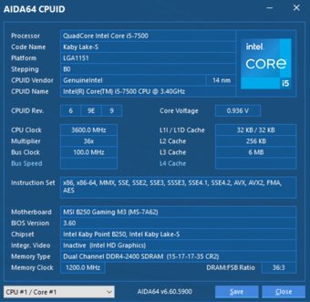 Intel Core i5-7500 (4x 3,40GHz) + chladič XIGMATEK - 4