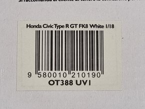 Honda Civic Type R GT FK8 Euro Spec 2020 1:18 OttoMobile - 4