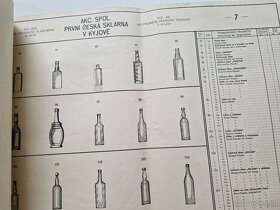 Starý vzorník katalog sklárna Kyjov Reich pivní a jiné láhve - 4