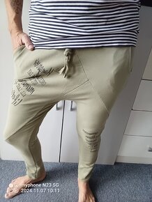 Harémky - nasrávačky - baggy "khaki" - 4