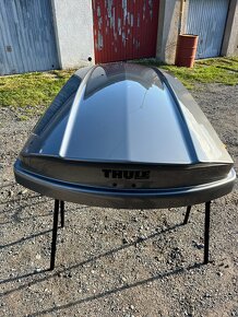 THULE DYNAMIC 900 STŘÍBRNÝ LESKLÝ,STŘEŠNÍ BOX,RAKEV,TOP STAV - 4