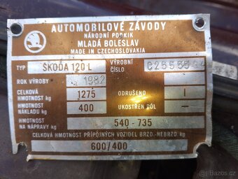 PRODÁM ŠKODA 120 - 4