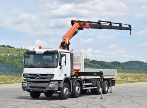 Mercedes-Benz Actros 3244 - 8x4 - Valník + HR-PALFINGER PK 3 - 4