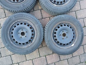 Plechová kola,sada,5x112,ET47,Hankook,195/65 R15, cca 4x 6mm - 4