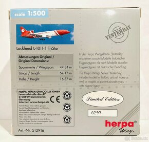 kovový model letadla 1:500 Herpa WingsPeru Lockheed - 4