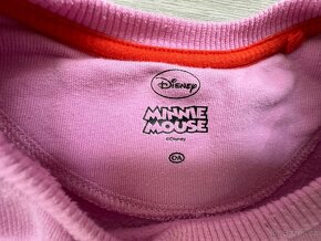 Dívčí růžová mikina, flitry, C&A, Disney Minnie, vel. 128 - 4