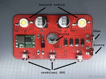 Jawa 50 pionýr 05, 20, 21, 23 zadní světlo LED - 4