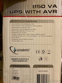 UPS - PC-850AP - Gembird - Nový - 4