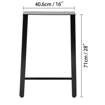 Kovové stolové nohy/podnoží 71x41 cm (nosnost 300 kg) - 4