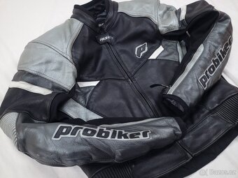 Probiker PRX-12 Silver pánska kožená moto kombinéza L 52 - 4