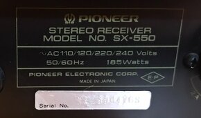 RECEIVER PIONEER SX-550 (ROK 1976) VČETNĚ MANUÁLU - 4