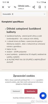 Zateplené šusťákové kalhoty - 4