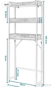 Multifunkční regál do koupelny NOVÝ - 4