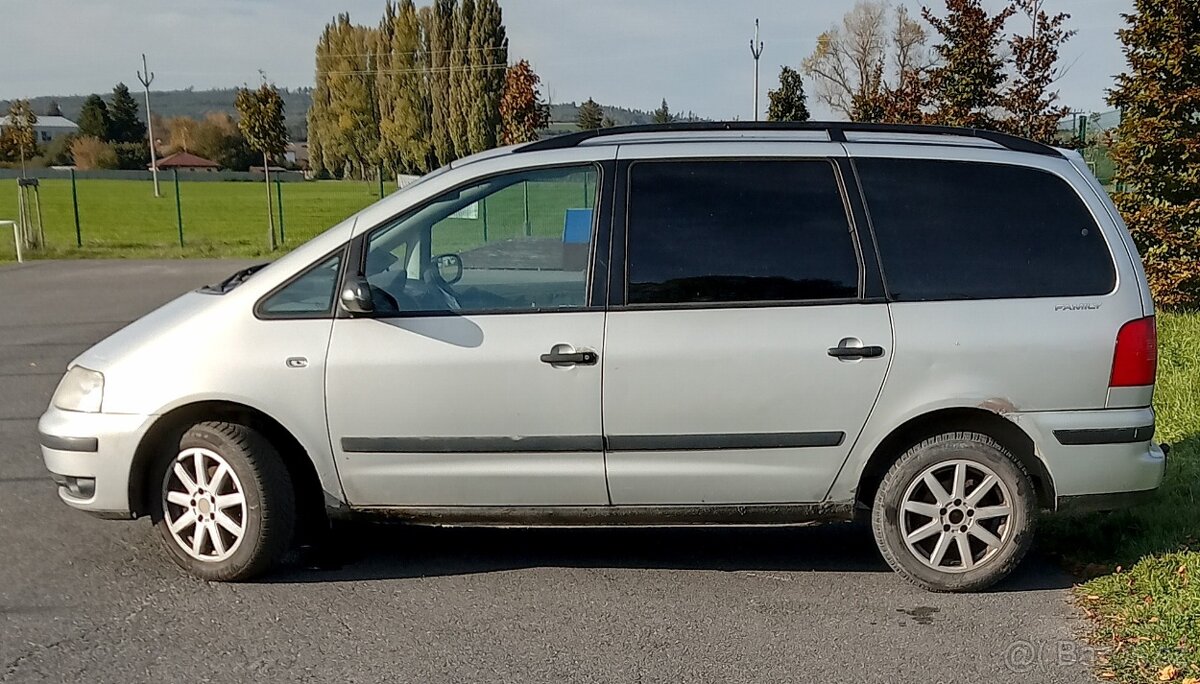 VW SHARAN 1.9TDi,85 a 96kW-POUZE DÍLY,stříbrná metalíza