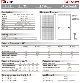 Fotovoltaické panely Qsun 550W P-Type Mono-Crystalline - 5