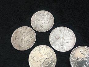 6 kusů stříbrných 50 Kčs, mince Československo ČSSR - 5