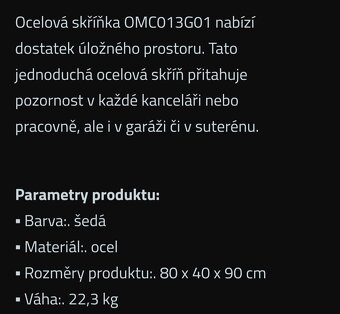 Nová ocelová uzamykatelná skříňka - 5