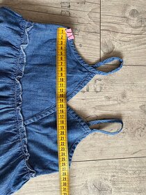 Bavlněné džínové šaty vel. 110 - 5