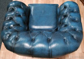 CHESTERFIELD-CLUB-CENTURION FURNITURE-LEATHER/BLUE - 5