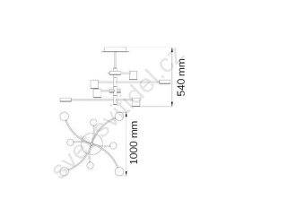 LED Lustr na tyči WARIS 8xLED/5,5W/230V3000K Industrial styl - 5