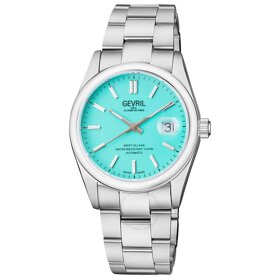 GEVRIL West Village Automatic Blue Tiffany Color, new stav - 5