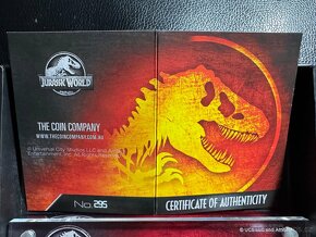 Stříbrná mince 2oz Antique JURASSIC WORLD 2021 lim. - 5