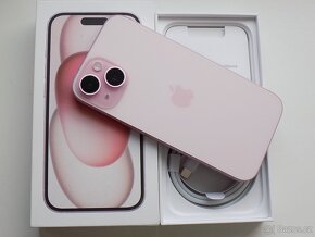 APPLE iPhone 15 128GB Pink - ZÁRUKA - TOP STAV - 5