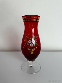 Sada tmavě červeného skla Bohemia Glass - 5