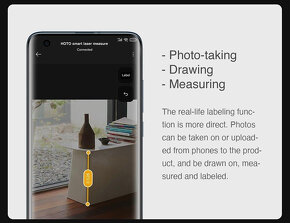 NOVÝ Xiaomi HOTO Smart Laserový Měřič Vzdálenosti - 5