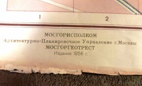 Plán Moskvy s architekt. památkami z roku 1956 - 5
