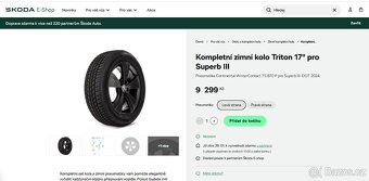 ALU kola ŠKODA 5x112 R17 NOVÁ zimní sada SUPERB 3 Passat B8 - 5