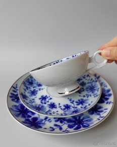 Sběratelský porcelánový čajový set Wallendorf REAL KOBALT - 5