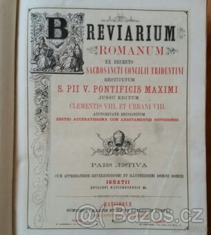 Breviarium Romanum 1863 - latinsky psaná kniha - 5