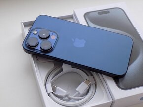 APPLE iPhone 15 Pro 256GB Modrý Titan - ZÁRUKA - TOP STAV - 5