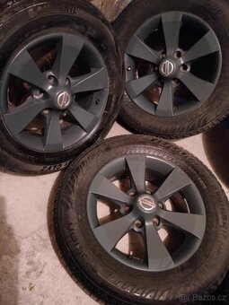 5ks alu disky orig. Nissan 6x139,7 r17 letné 6mm 235/65 r17 - 5