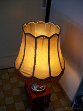 velká stolní lampa chrom-mosaz - 5