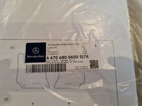 Nové originální koberce Mercedes-Benz X  - zadní - 5