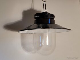 industriální bakelitová lampa, lustr, až 3 ks - 5