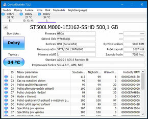 5x SSHD disk SeaGate 500GB 2,5"SATA, 1ks/á200,-Kč - 5