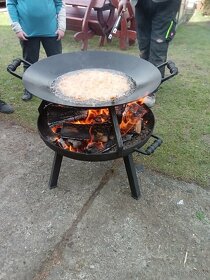 Pánev Wok na gril, ohniště, camping - 5