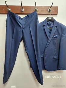 Modrý oblek - nový, vel.58/182 - 5