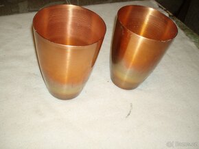 2 x měděný kryt na květináče výška 17 cm,průměr horní 12,5 c - 5