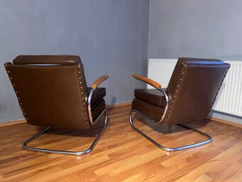 Funkcionalistická párová křesla thonet S411, 40.léta - 5