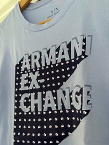 Armani Exchange fialové tričko - 5